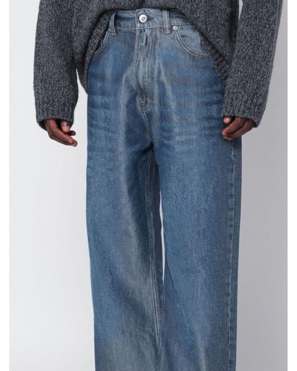 Our Legacy Blue Our Third Cut Wide-Leg Mid-Rise Jeans for men