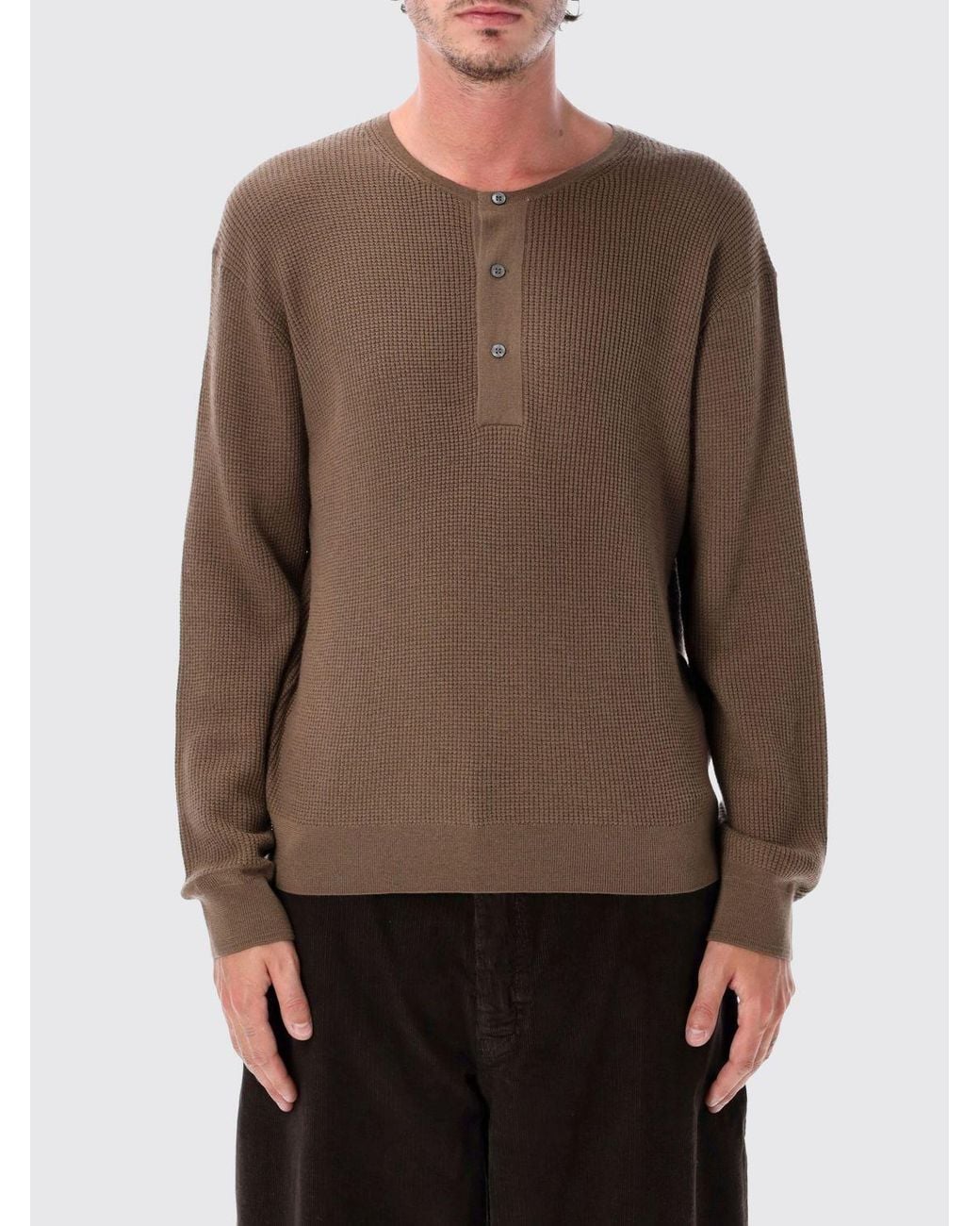 Pull À Col Rond En Laine Mérinos Extrafine Et Cachemire Studio Nicholson pour homme en coloris Brown