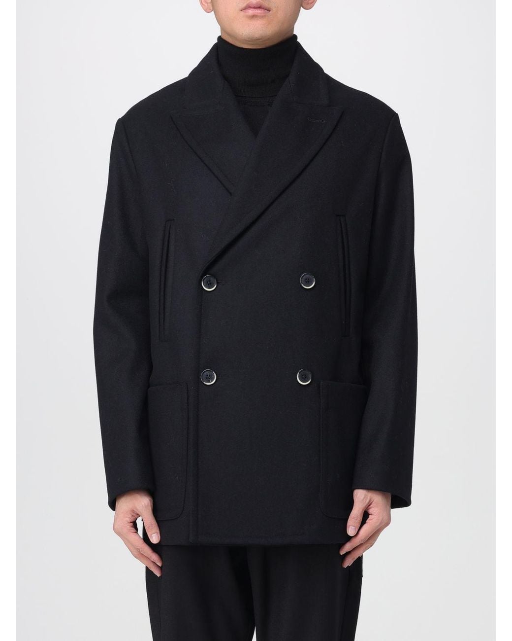 Barena Blue Trench Coat for men