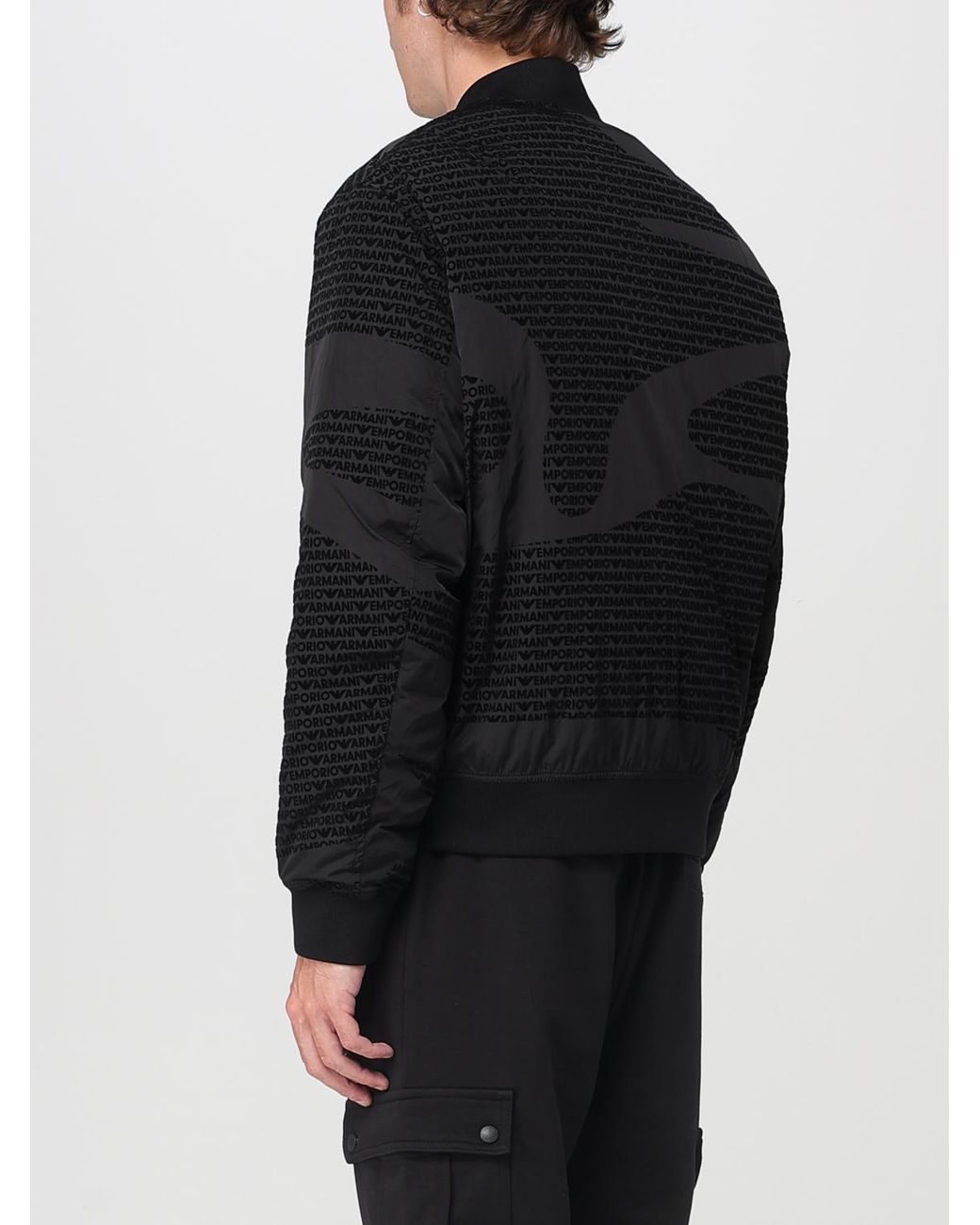 Emporio Armani Black Coat for men