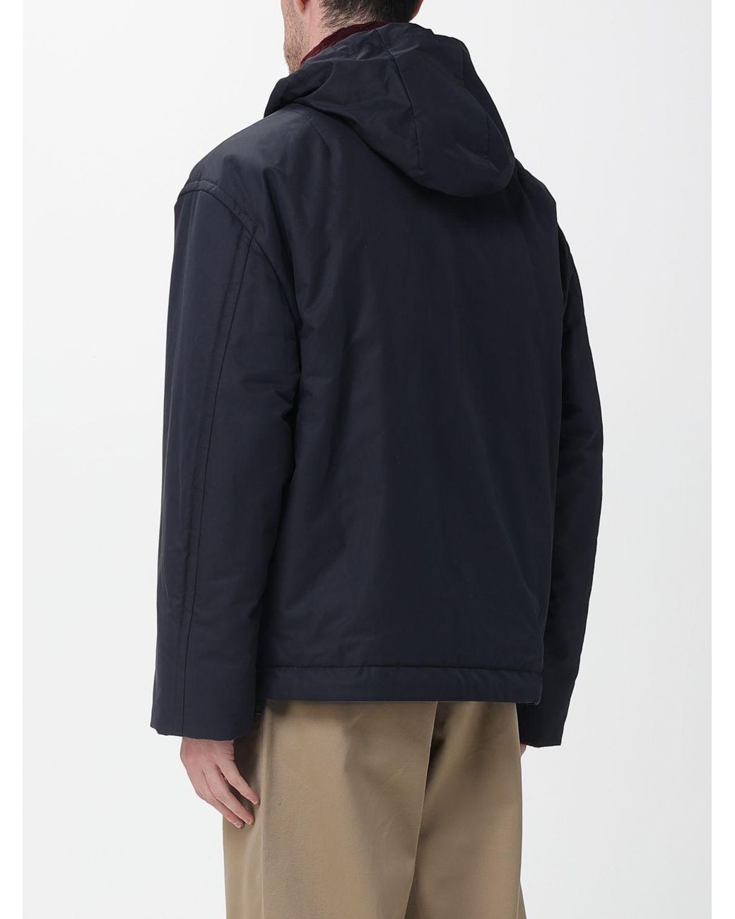 Parka Con Capucha De Mezcla De Algodón Loewe de hombre de color Blue