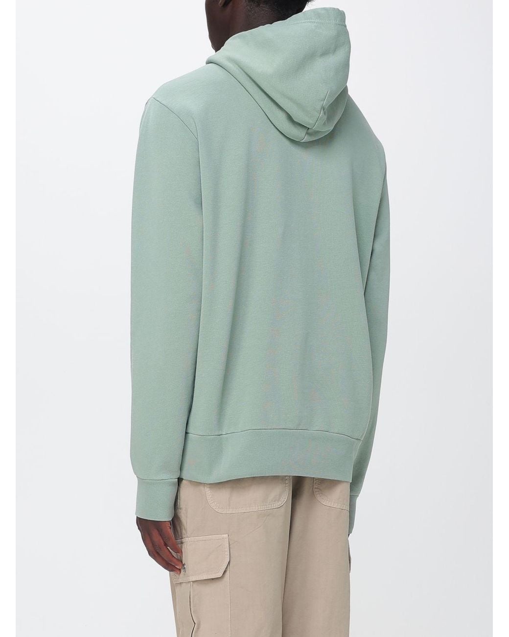 Polo Ralph Lauren Green Embroidered Logo Cotton Hoodie With Drawstring And Kangaroo Pocket for men