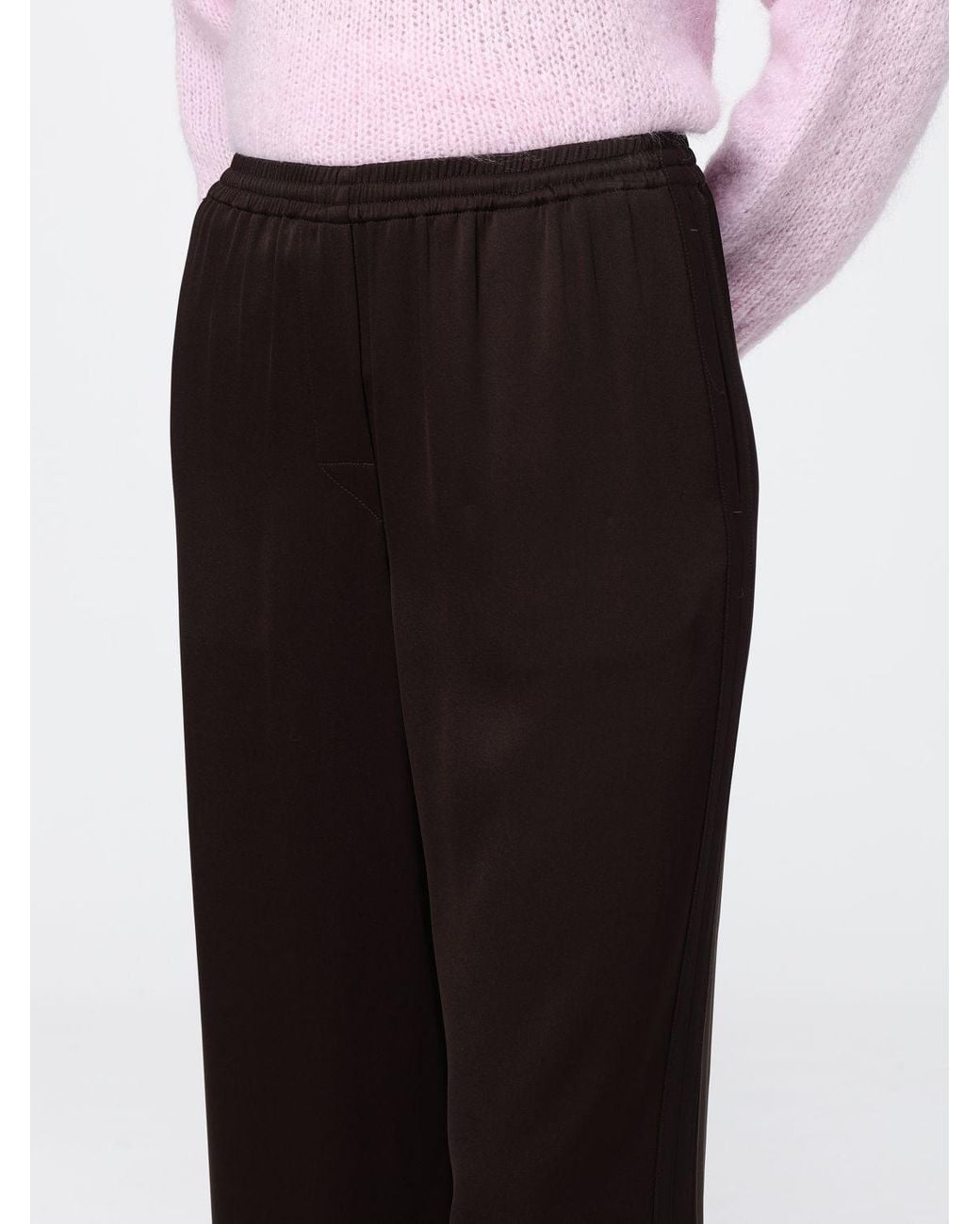Filippa K Brown High-Waisted Jersey Palazzo Trousers With Elastic Waistband