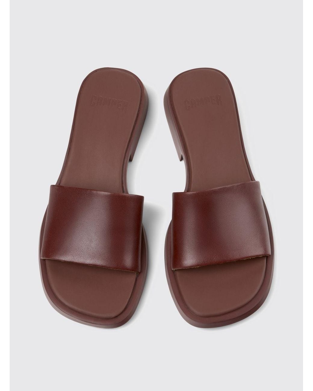 Camper Brown Dana Leather Sandals