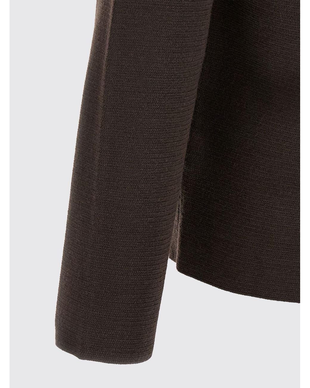 Zanone Brown Pure Virgin Wool Cardigan With Classic Collar And Patch Pockets for men