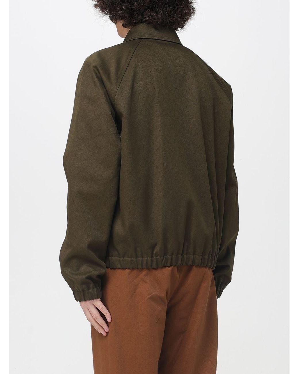Valentino Green Gabardine Overshirt With Vgold for men