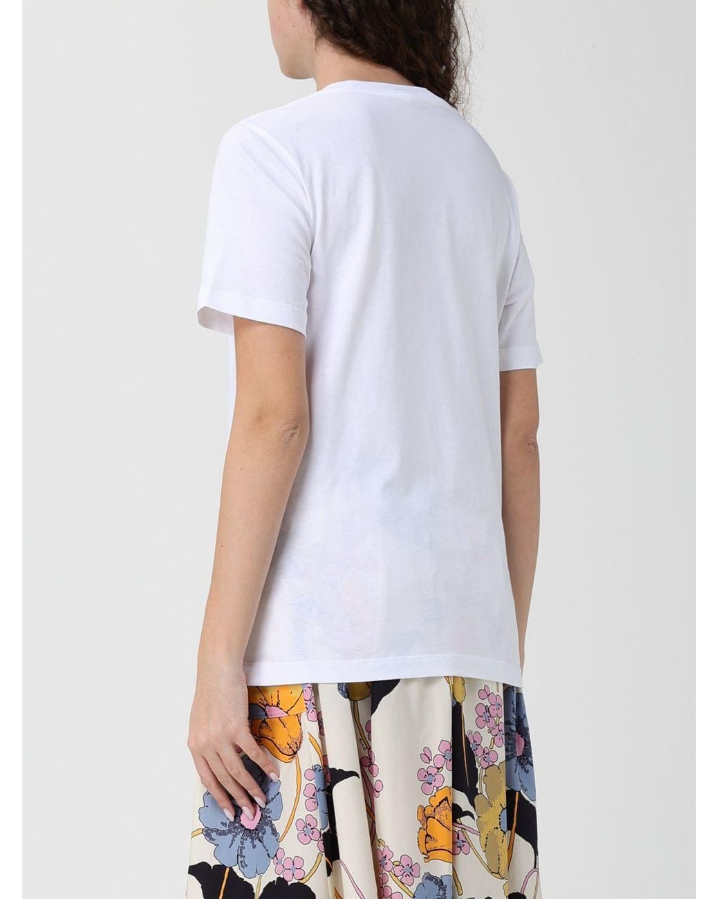 Marni White Cotton T-Shirts With Logo