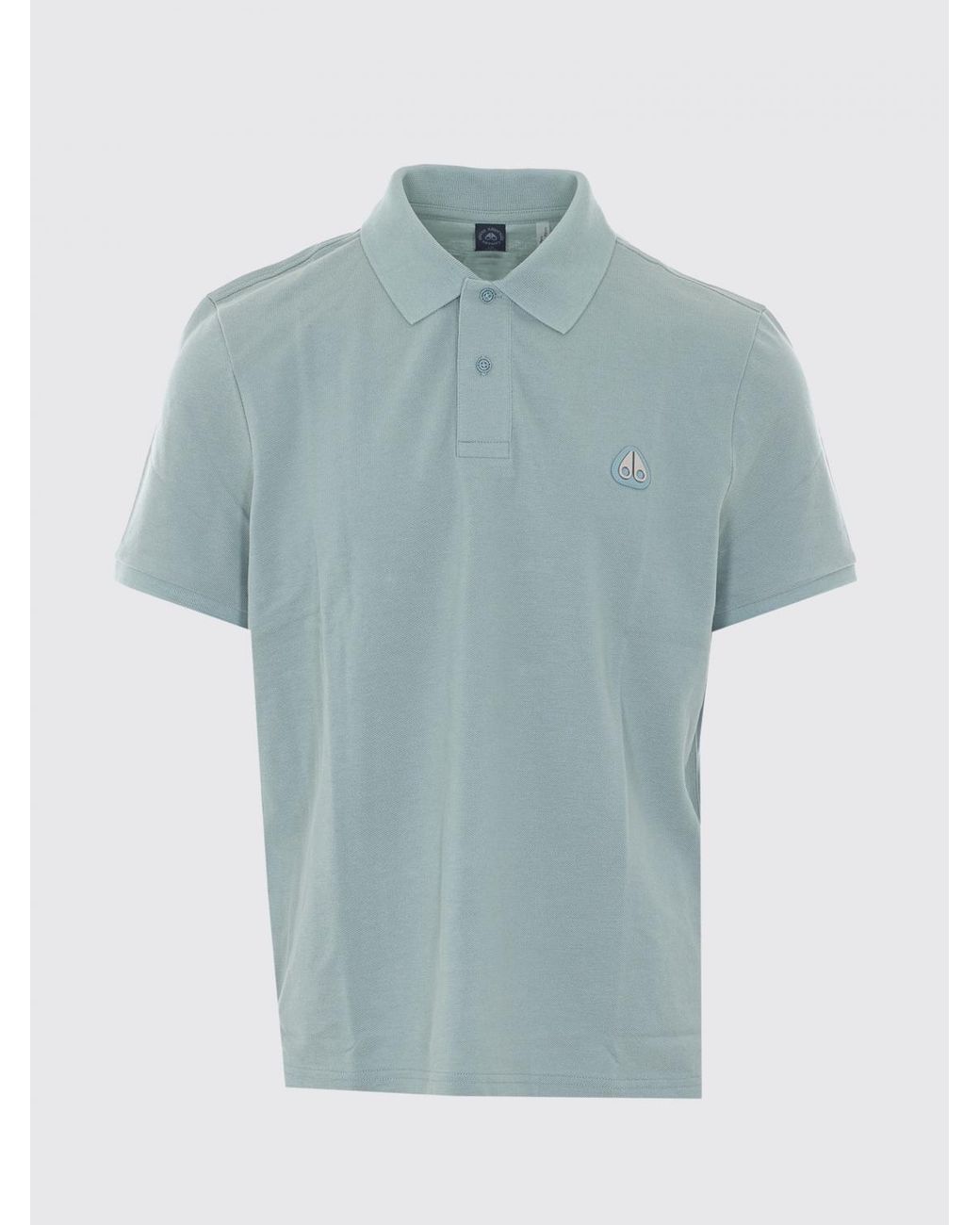 Polo De Algodón Piqué Con Logo Moose Knuckles de hombre de color Blue