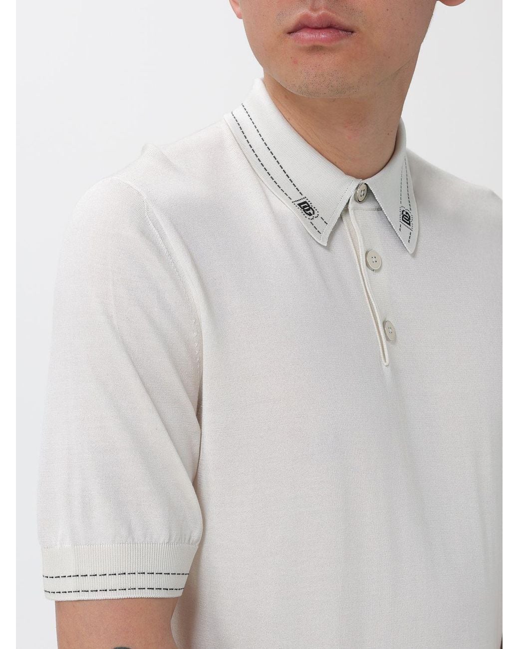 Dolce & Gabbana Gray Dolce &Amp Gabbana Silk Polo Shirt for men
