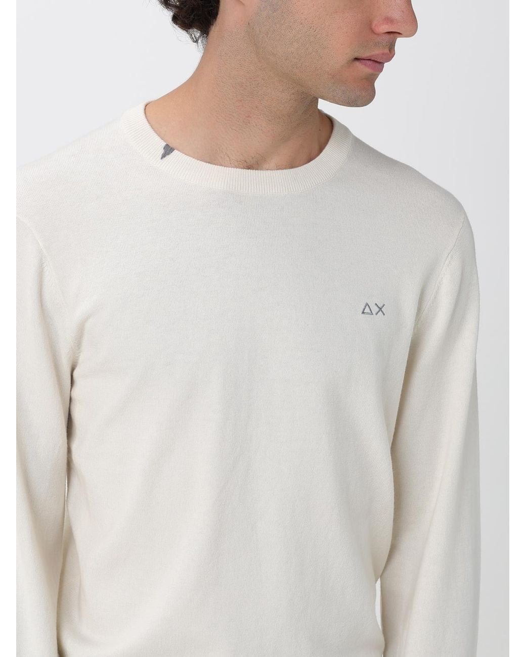Pullover Basic di Sun 68 in White da Uomo