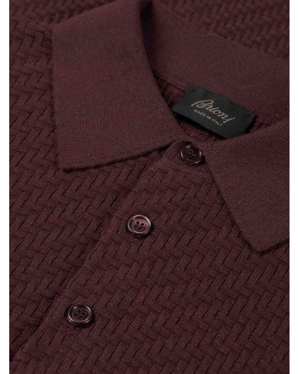 Brioni Purple Polo Shirt for men