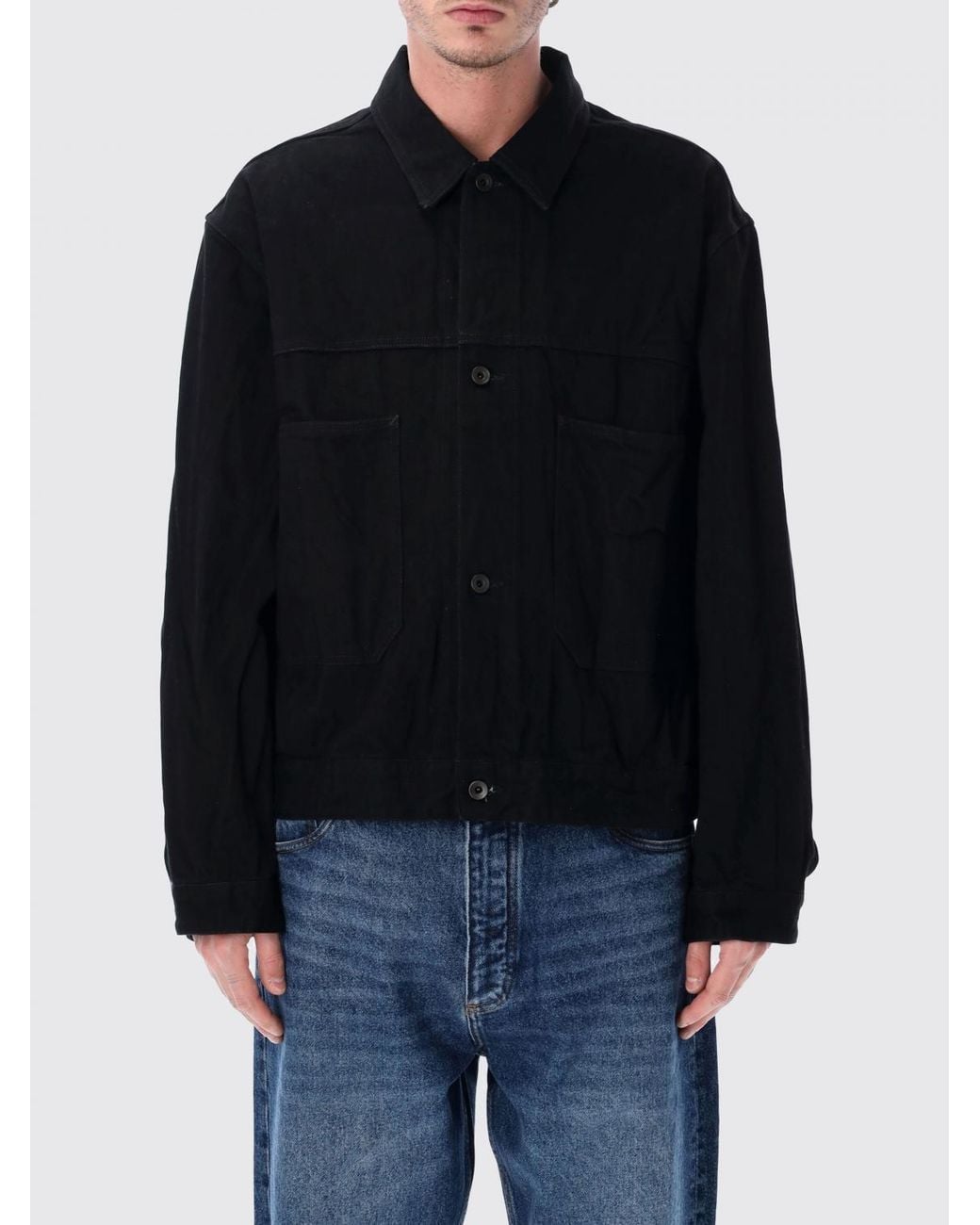 Studio Nicholson Black Cotton Denim Jacket for men