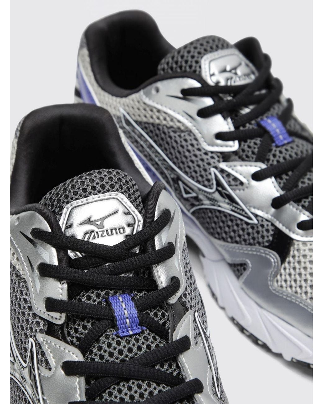 Mizuno White Wave Rider 10 Mesh Trainers With Laminated Inserts And Logo for men