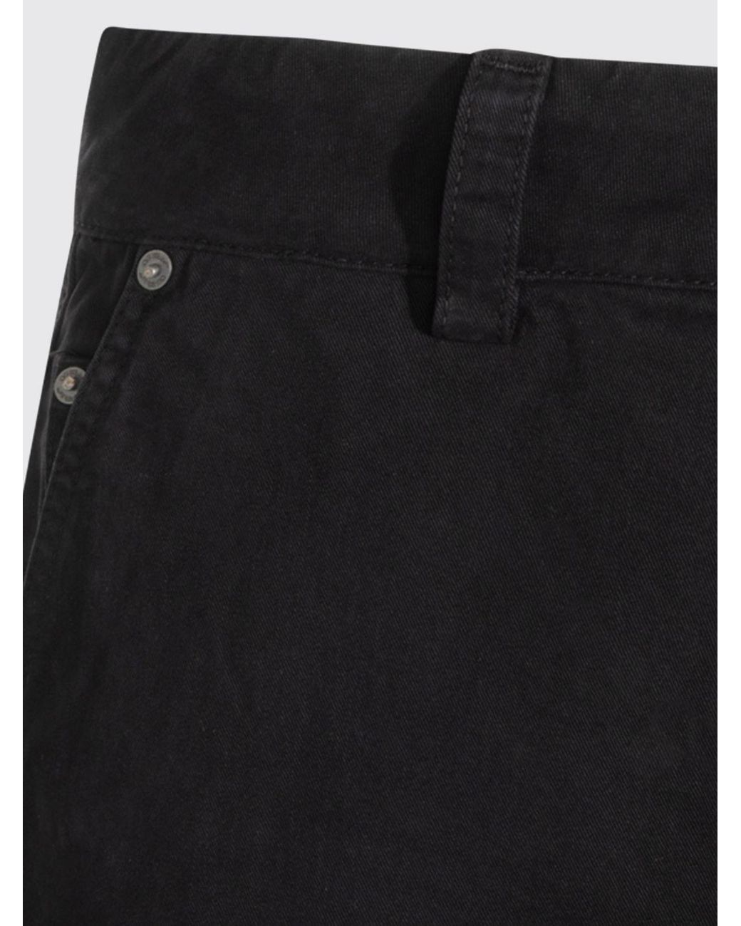 Off-White c/o Virgil Abloh Black Straight Fit Cotton Trousers With Belt Loops for men