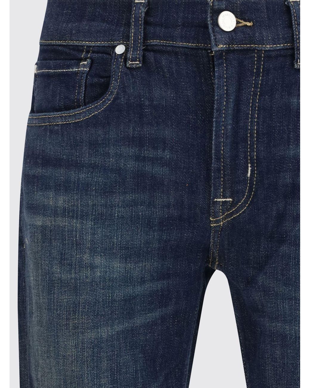 7 For All Mankind Blue Slim Fit Denim Jeans for men