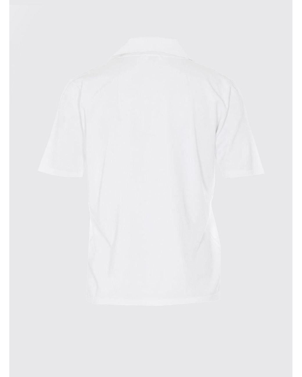 Roberto Collina White Basic Viscose Blend Polo Shirt