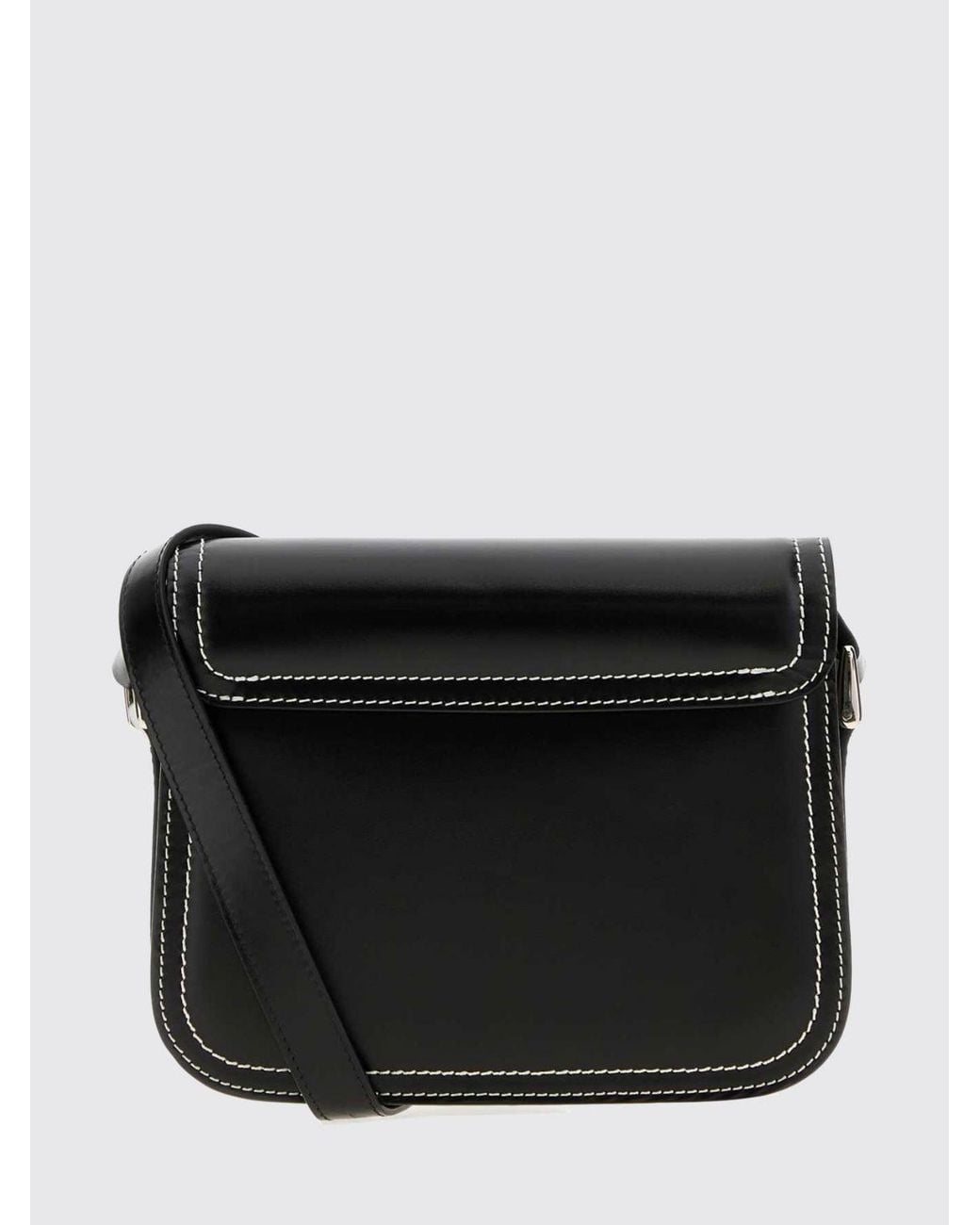 A.P.C. Black Grace Brushed Calfskin Mini Crossbody Bag