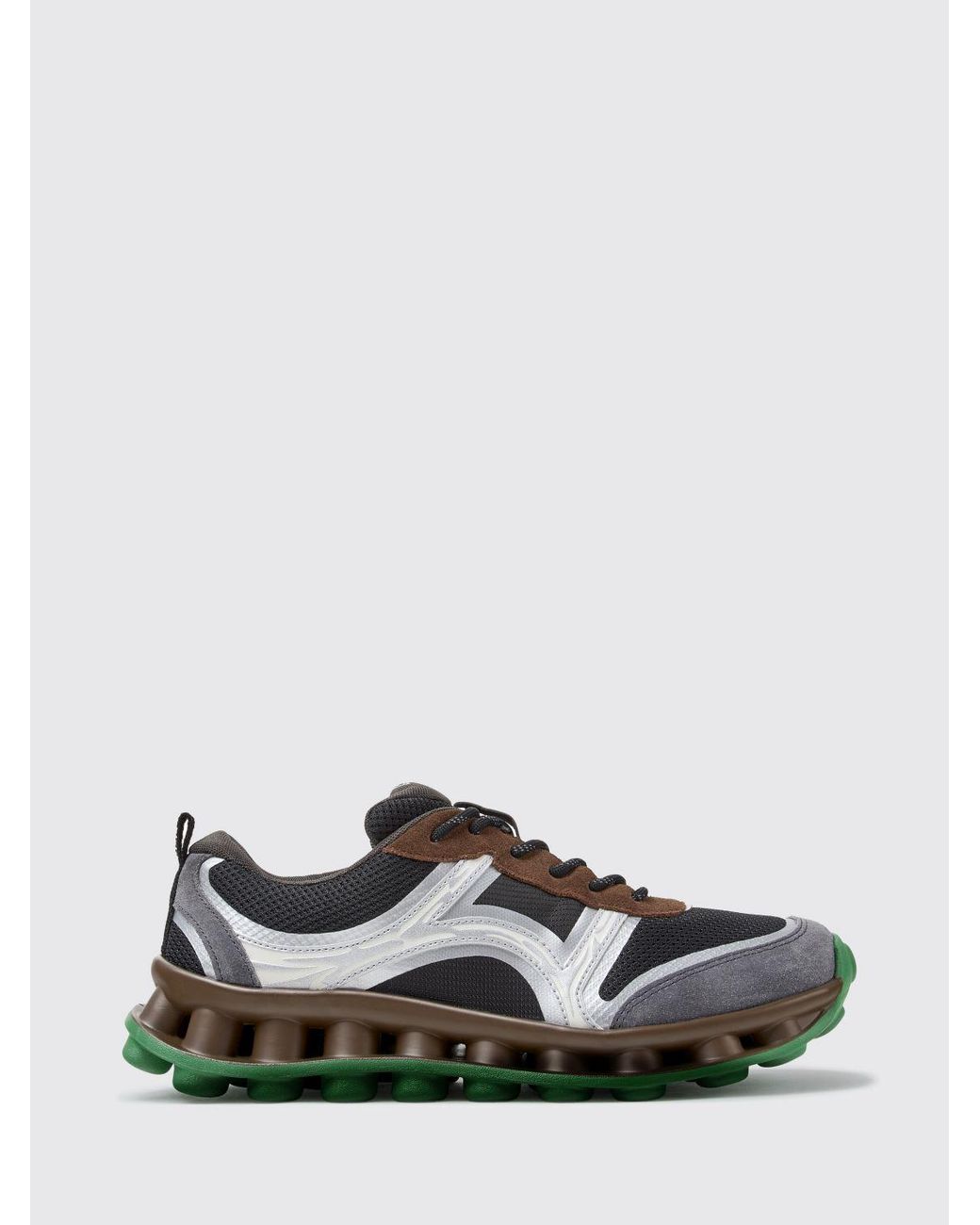Camper White Pelotissima Bicolor Abstract Design Leather And Nubuck Sneakers for men