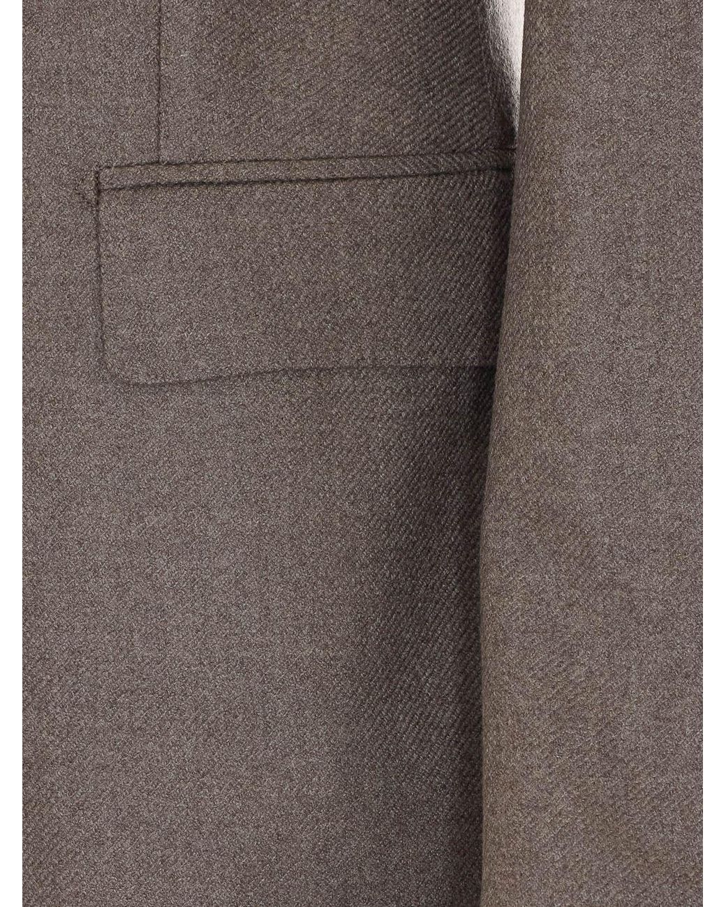 Tagliatore Gray Double-Breasted Cropped Blazer