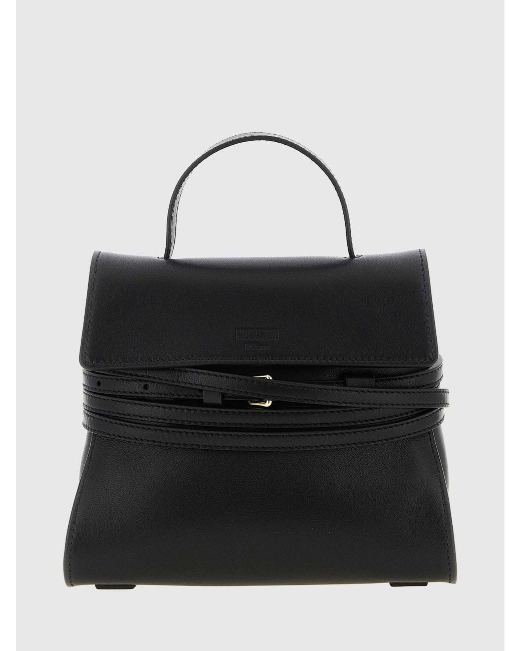 Moschino Couture Black Tie Me Leather Bag