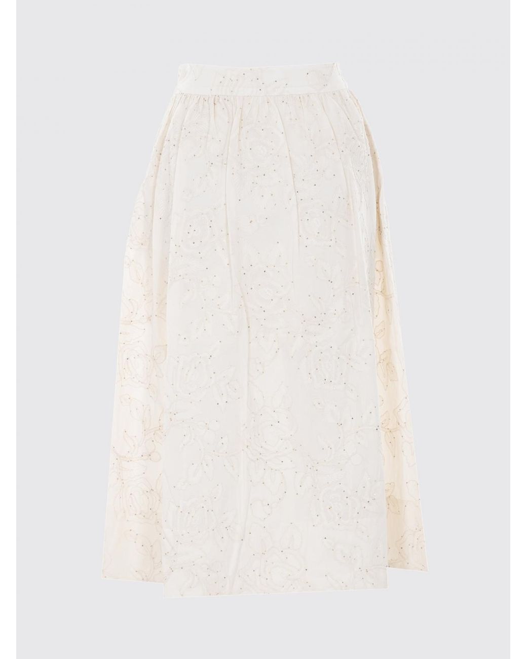 Liu Jo Natural Sangallo Midi Skirt