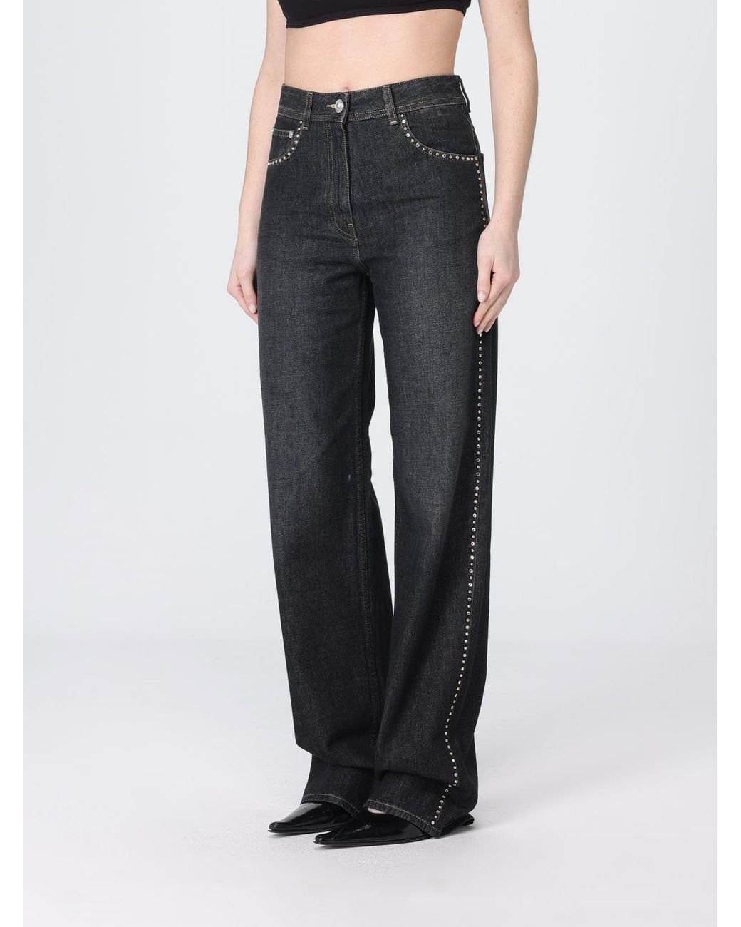 Jeans Rectos De 5 Bolsillos Versace de color Blue