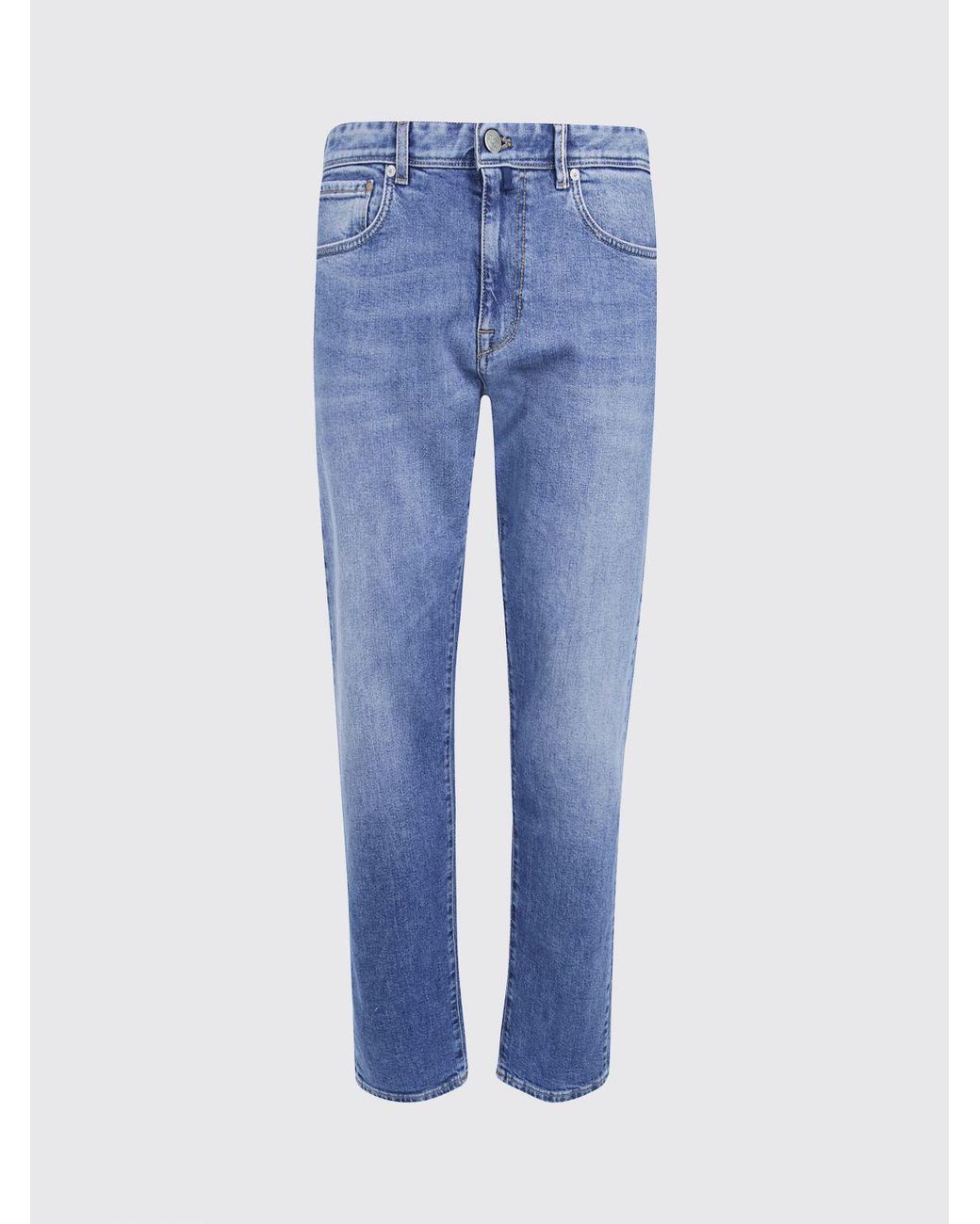 Incotex Blue Five-Pocket Straight Jeans for men