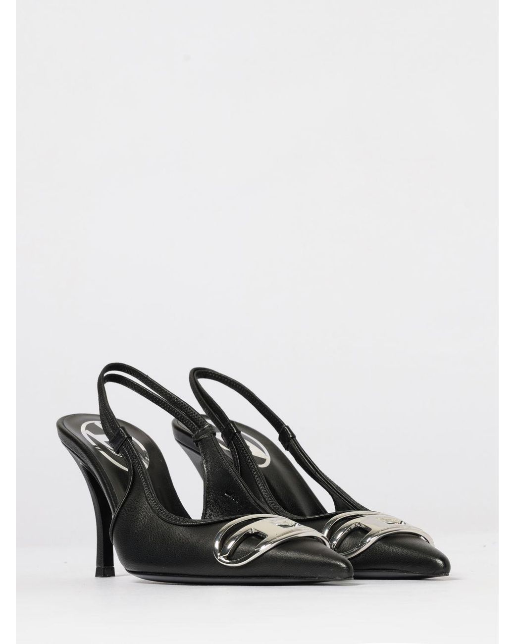 DIESEL White D-Venus Nappa Slingback Pumps