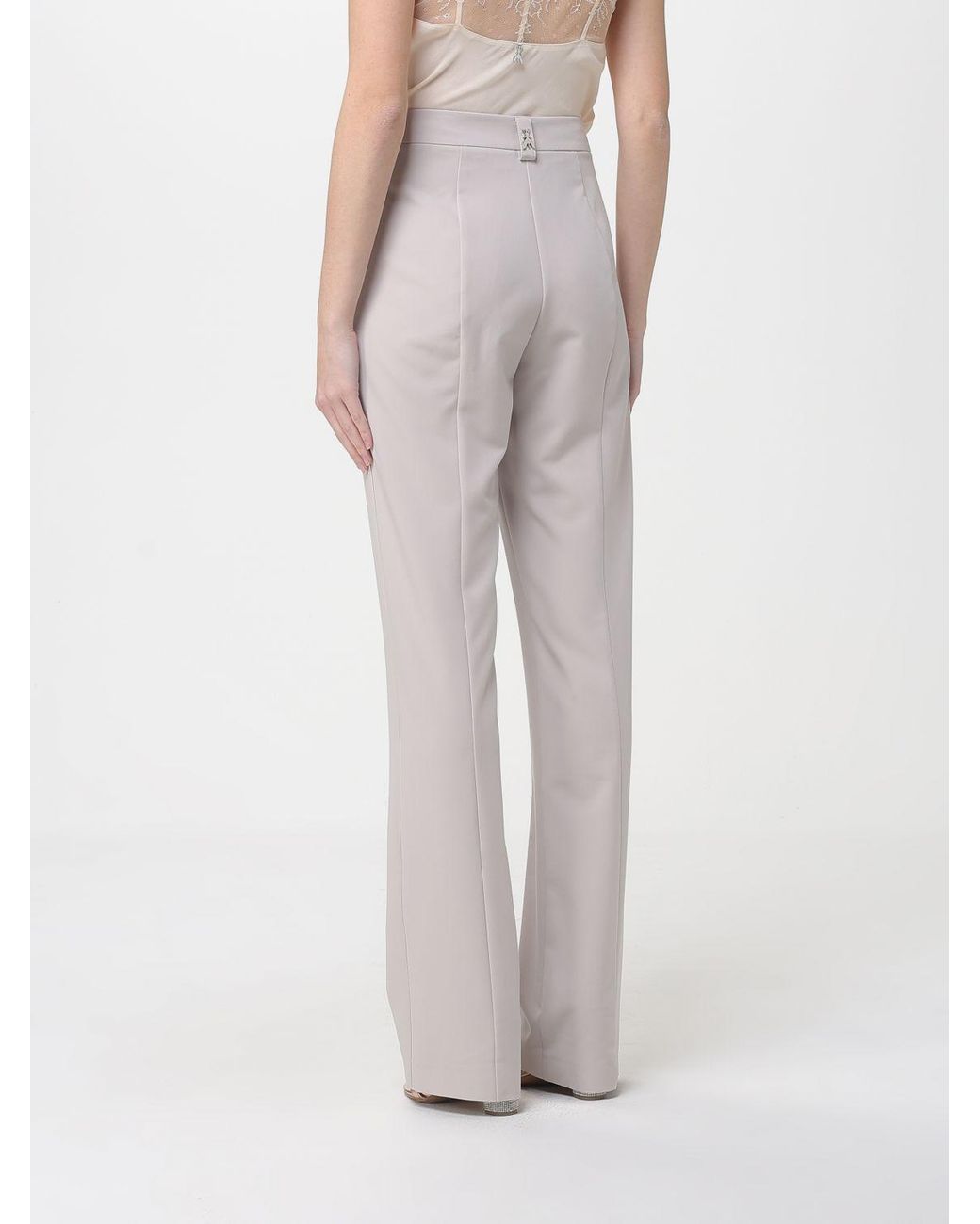 Patrizia Pepe Pink Crêpe Slim Fit Trousers
