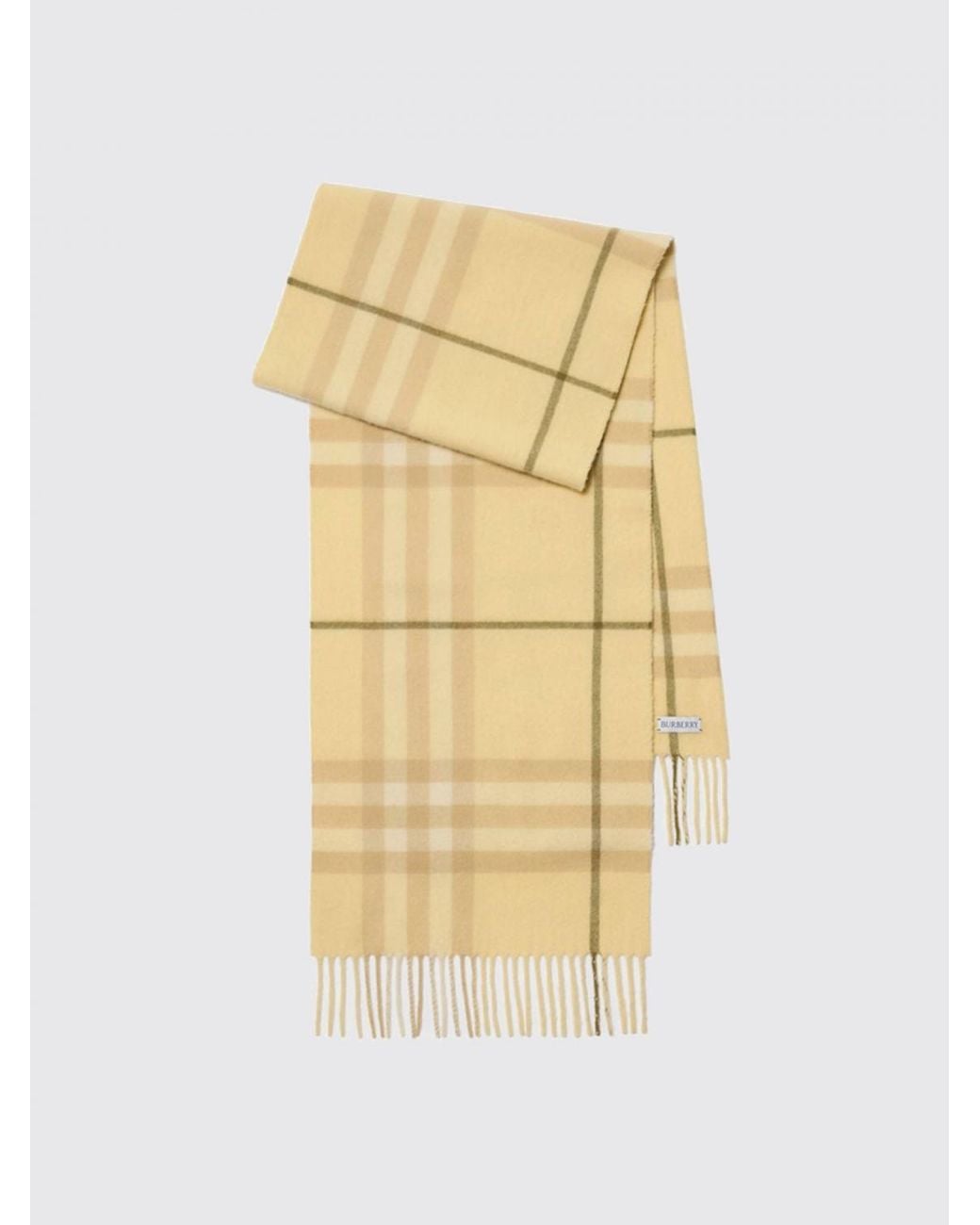 Burberry Metallic Vintage Check Print Cashmere Scarf