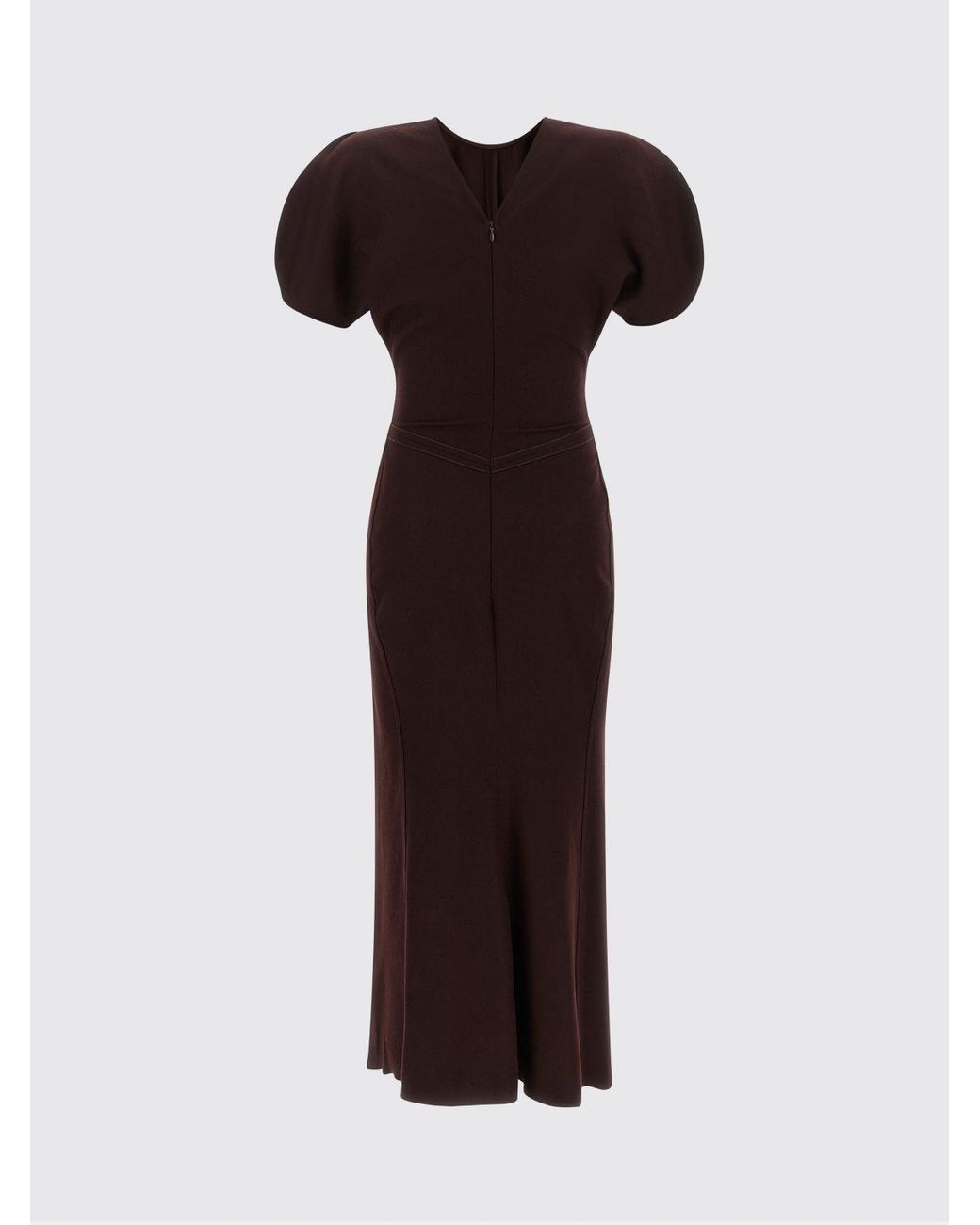 Victoria Beckham Red Bela Midi Dress