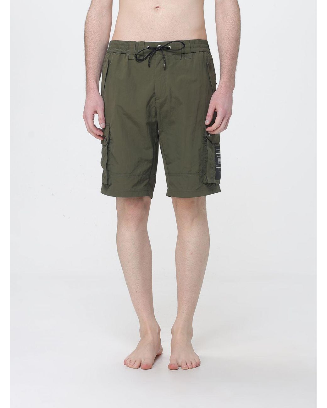 Dolce & Gabbana Green Dolce &Amp Gabbana Knee-Length Cargo Swim Shorts for men