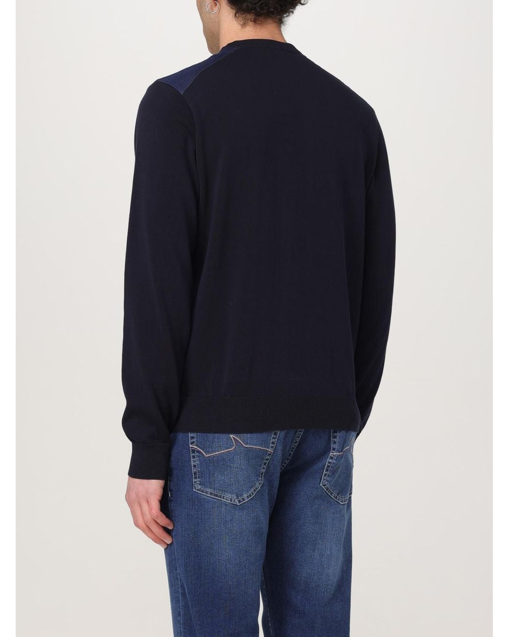 Paul & Shark Blue Cotton Knitwear Pullover Sweater for men