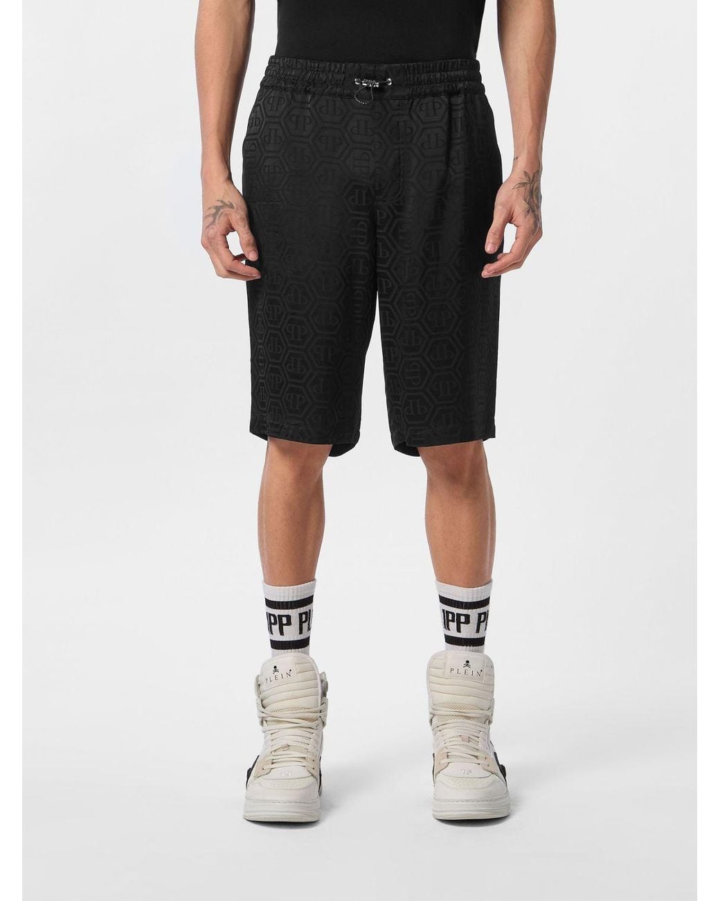 Philipp Plein Black Shorts for men