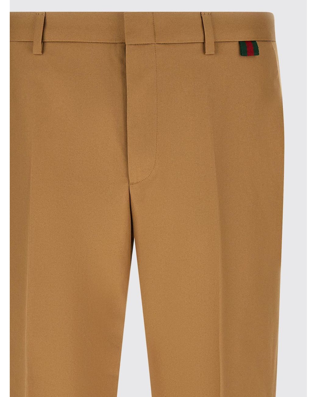 Gucci Natural Cotton Chino Trousers for men