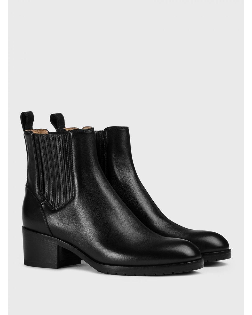 Doucal's Black Leather Ankle Boots