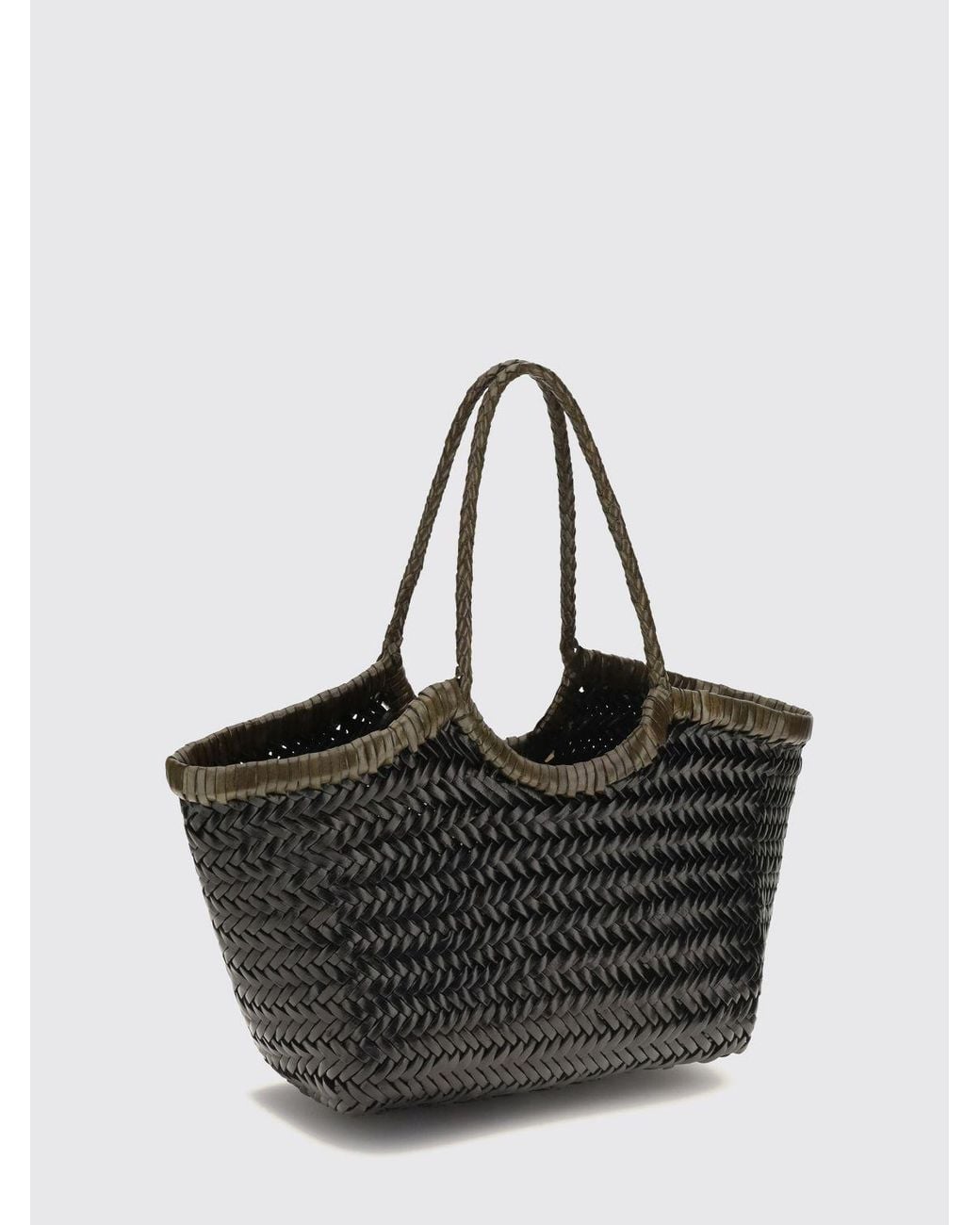 Dragon Diffusion Black Nantucket Woven Calfskin Leather Shoulder Bag