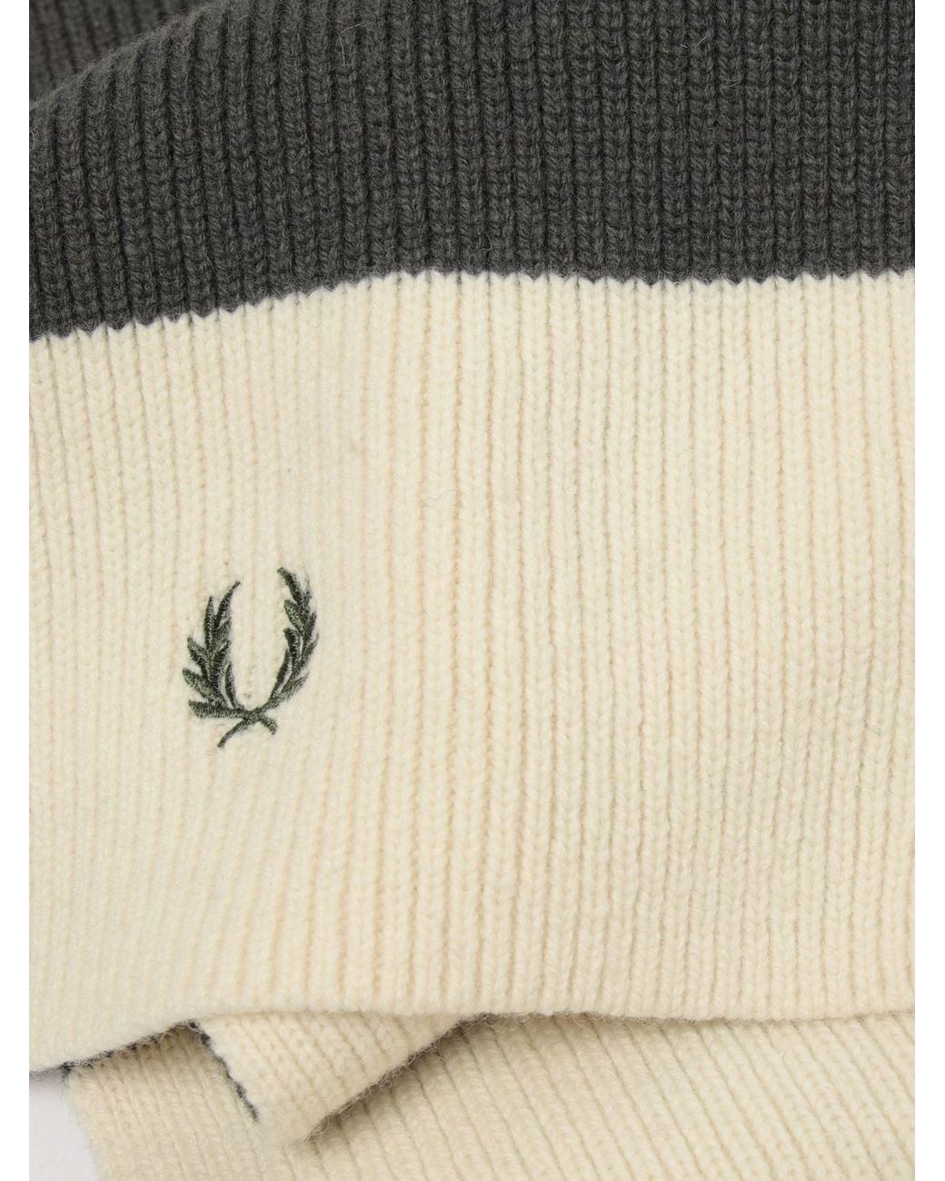Sciarpa A Righe di Fred Perry in Black da Uomo
