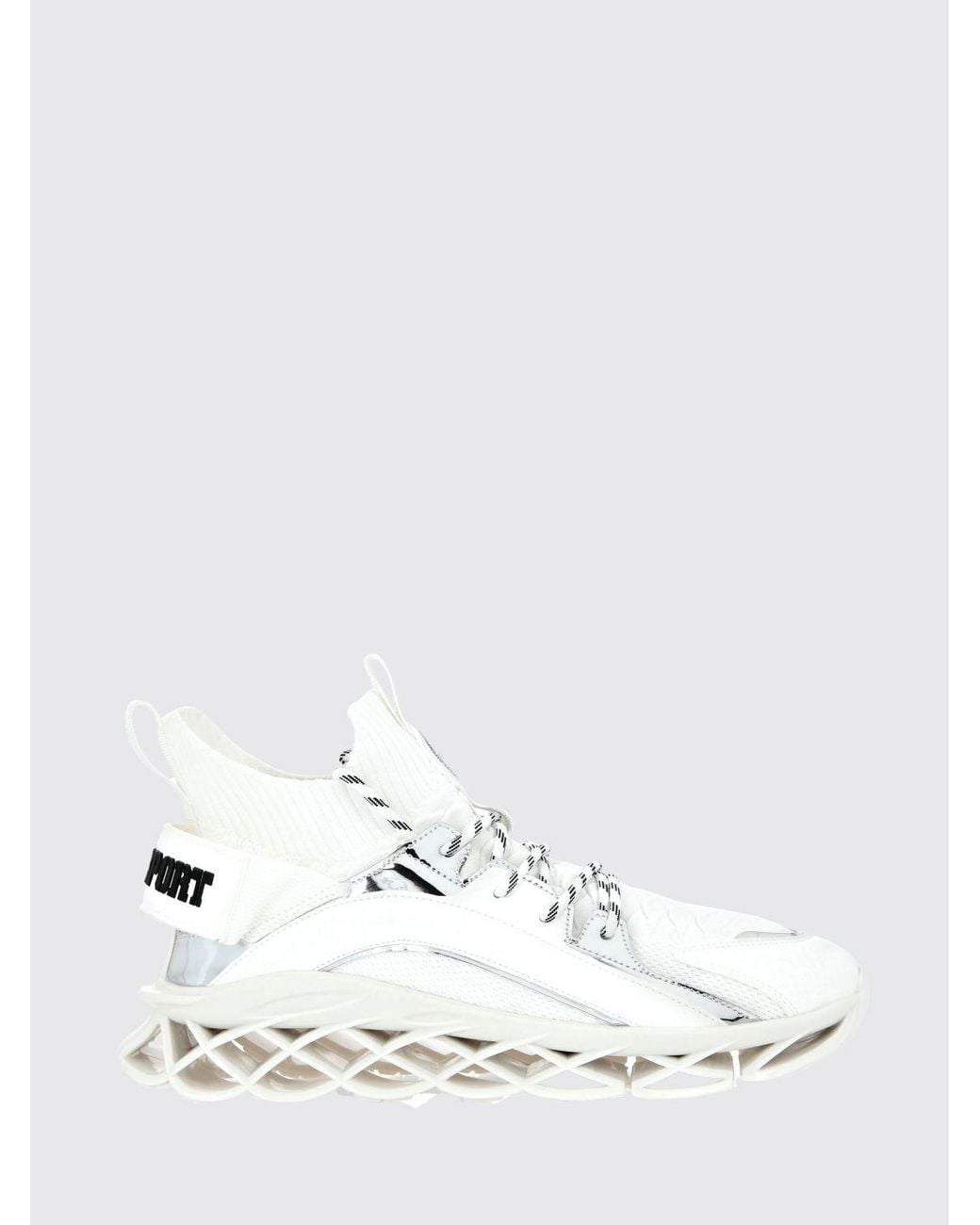 Philipp Plein White Hi-Top Runner Tiger for men
