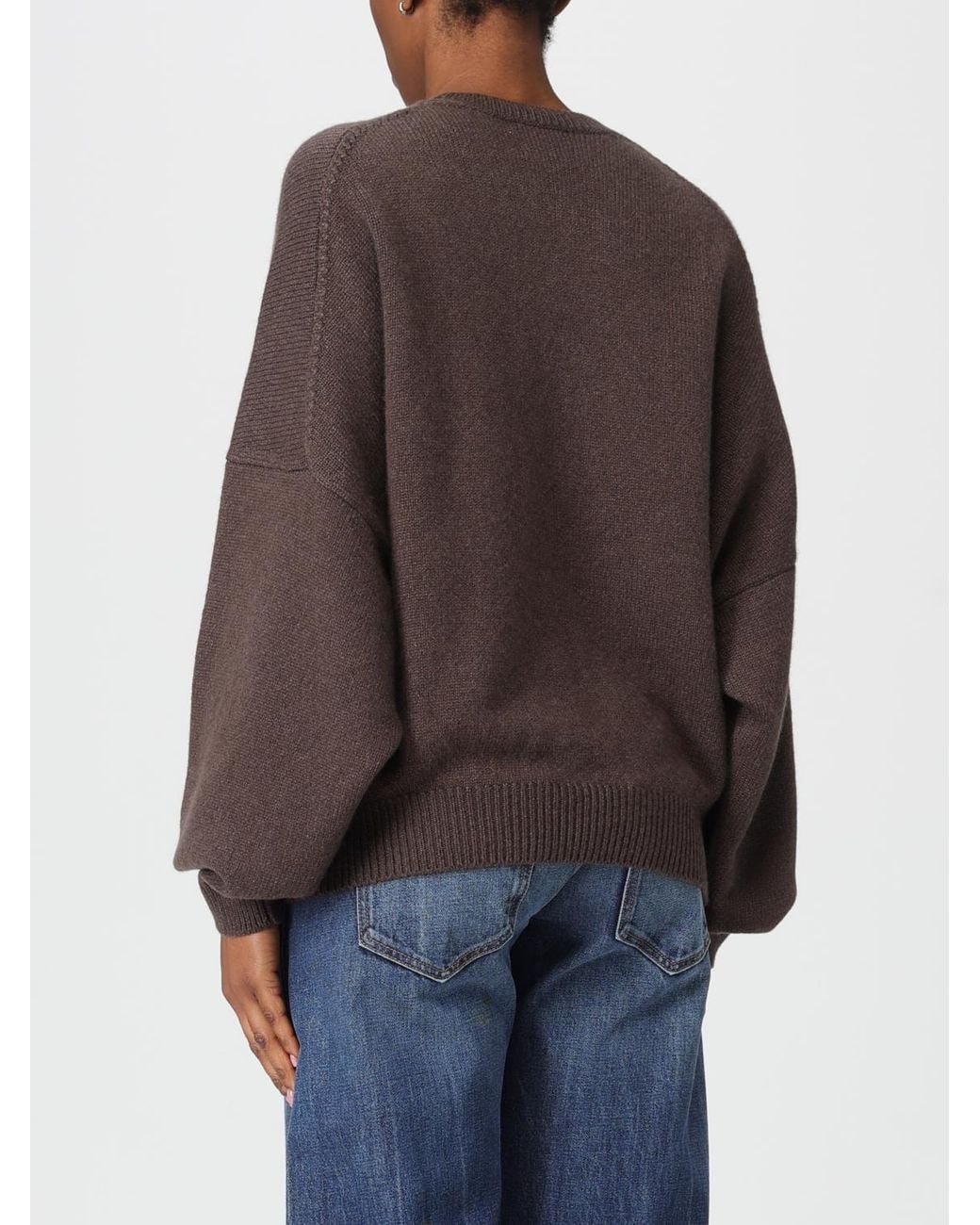 Khaite Brown Cashmere Crew Neck Sweater