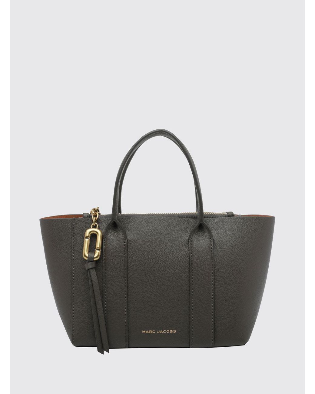 Marc Jacobs Black The Pop J Marc Work Tote Mini Grained Leather Bag With Shoulder Strap