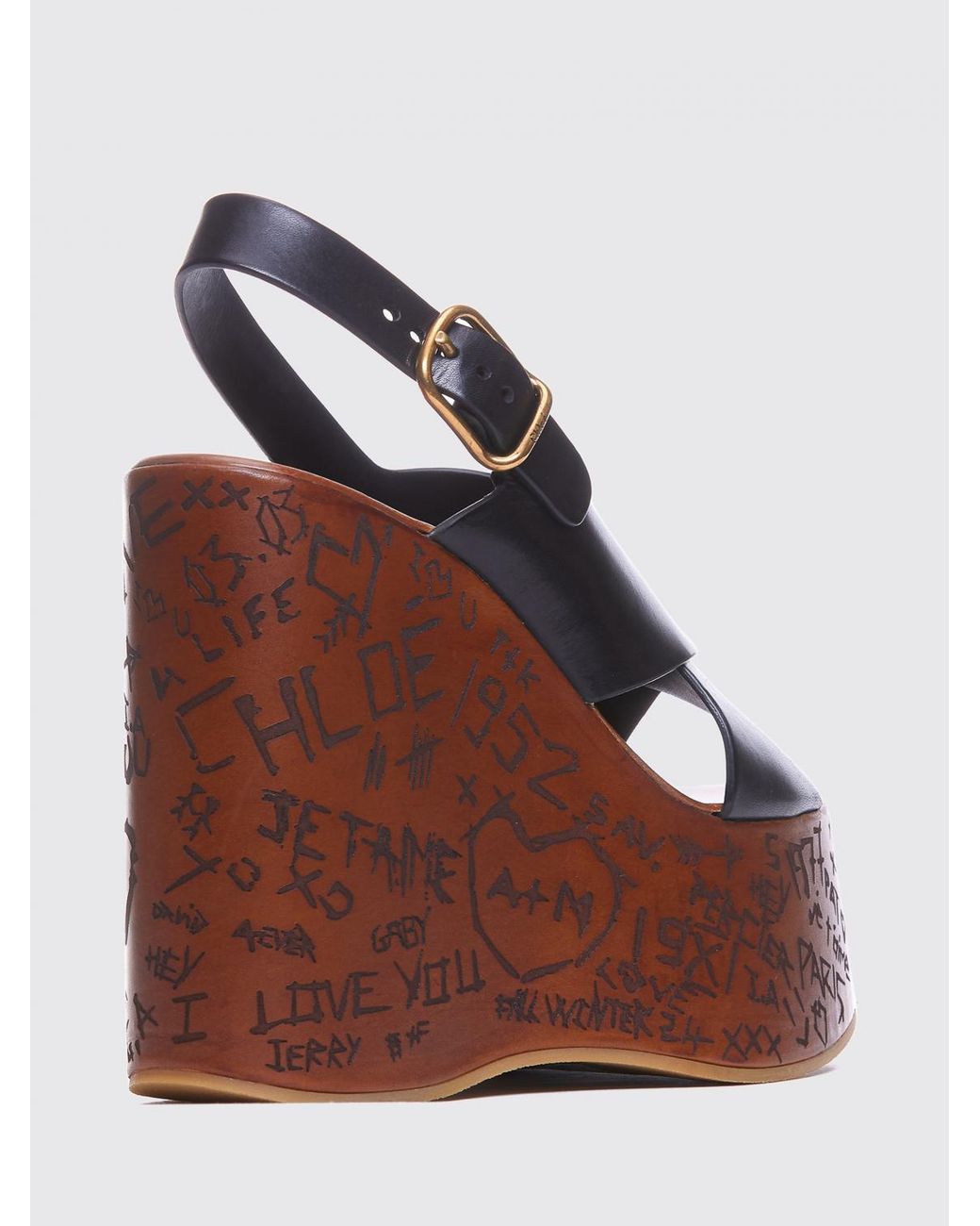 Chloé Brown ChloÉ Maxime Wedge Sandals