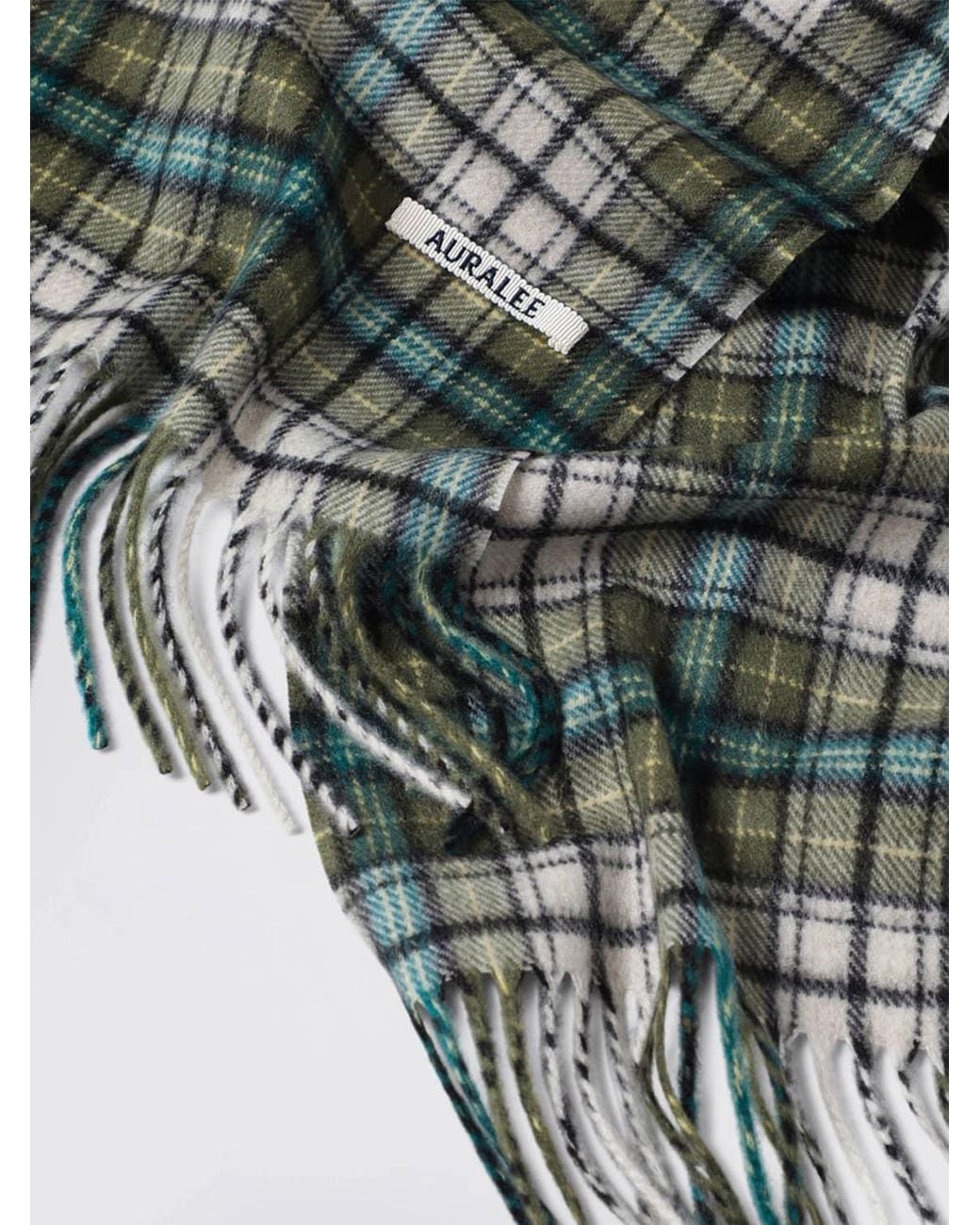 Auralee Green Scarf for men