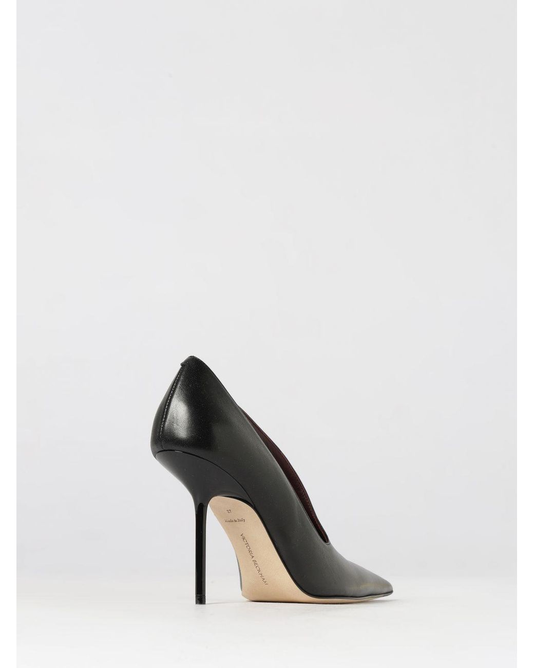 Victoria Beckham Black Calfskin High Stiletto Heel Pumps