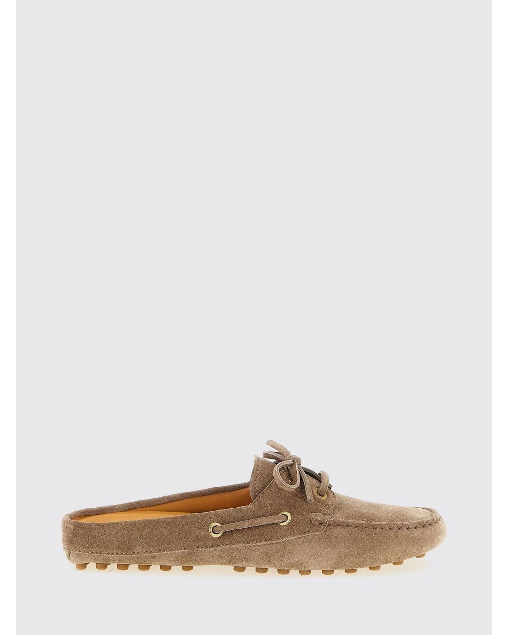 Tod's Brown Gommino Suede Mules