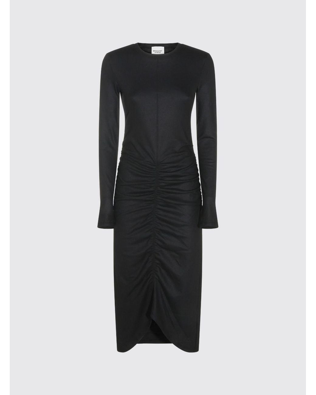 Isabel Marant Blue Dylin Draped Wool-Blend Midi Dress
