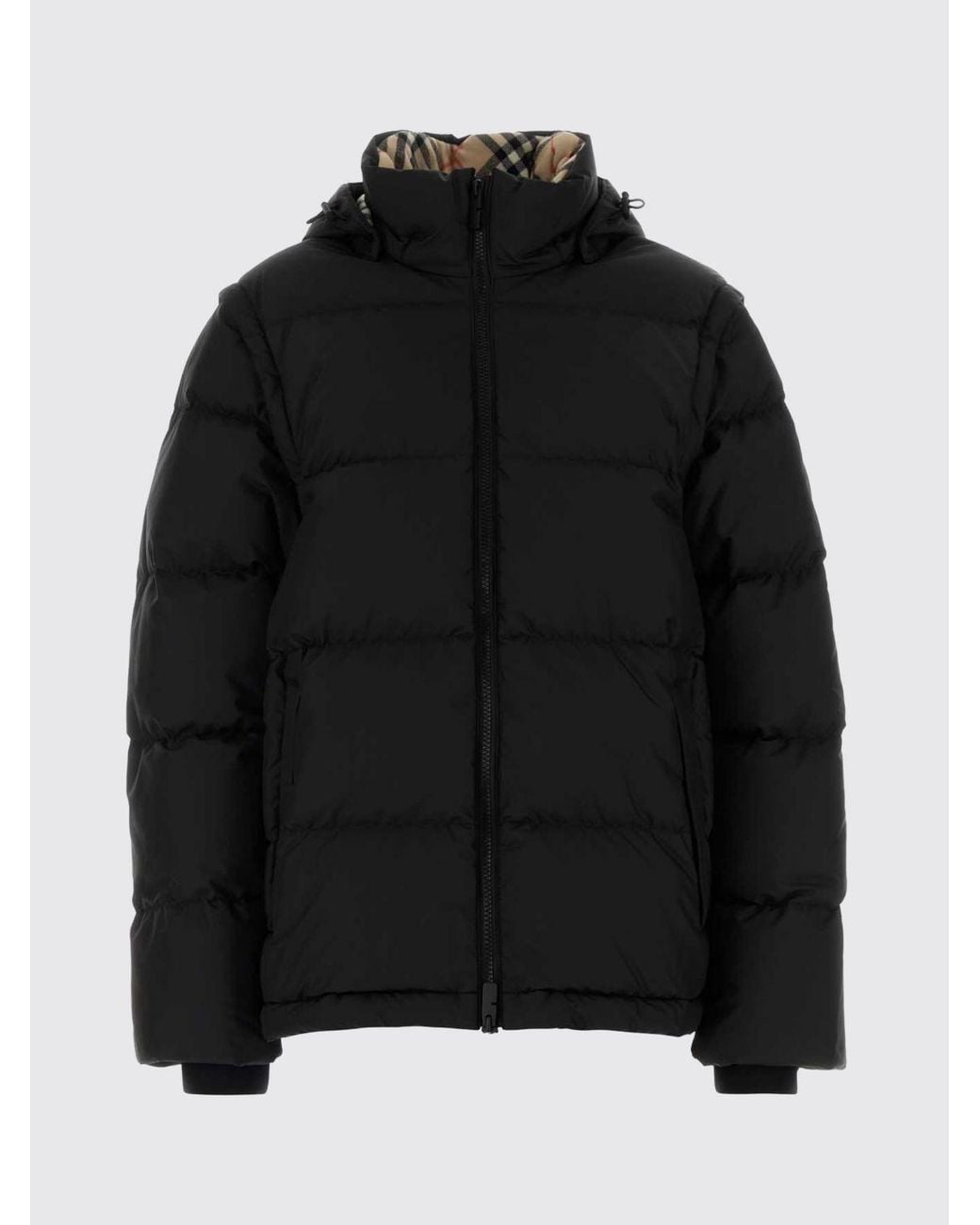 Burberry Black Quilted Hooded Puffer Jacket for men