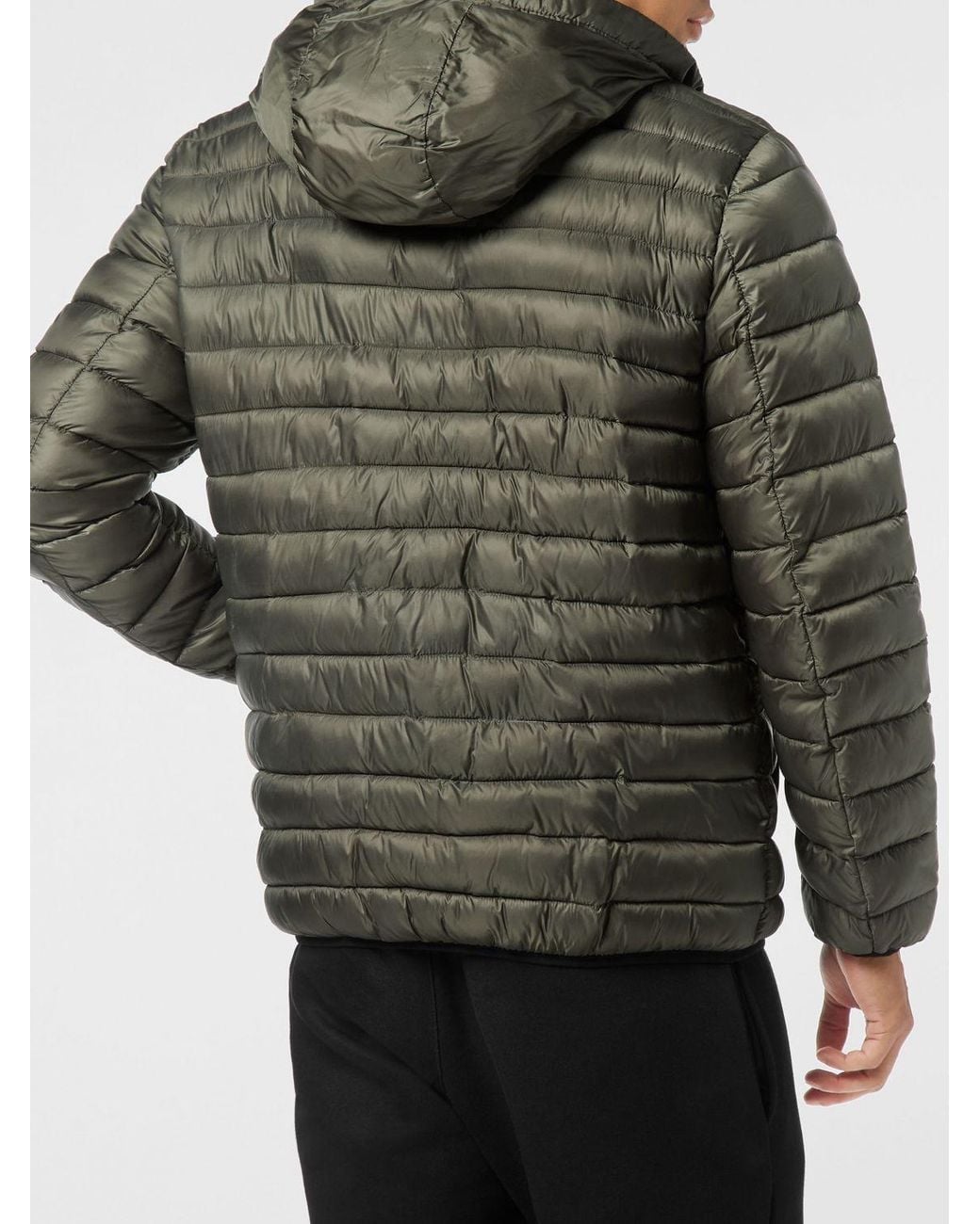 Philipp Plein Gray Nylon Down Jacket With Hood for men