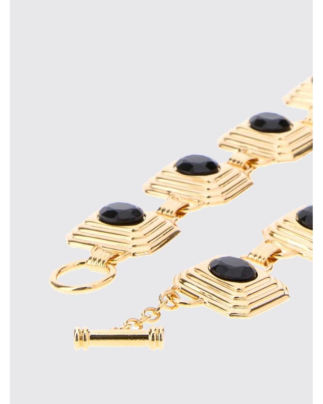 Alessandra Rich Metallic Crystal-Embellished Brass Choker Necklace