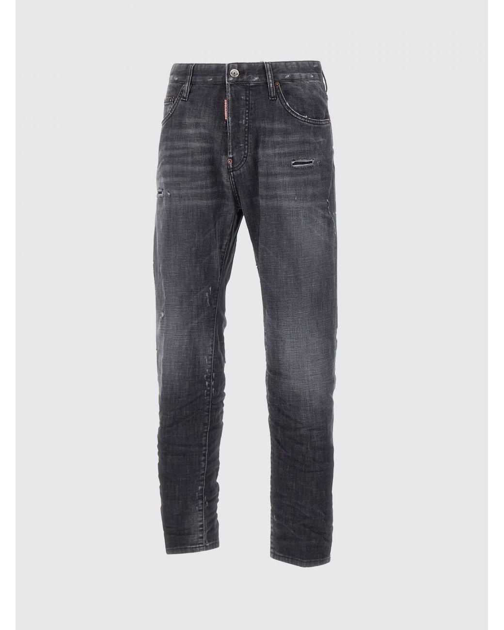 DSquared² Black 642 Straight Stretch Denim Jeans for men